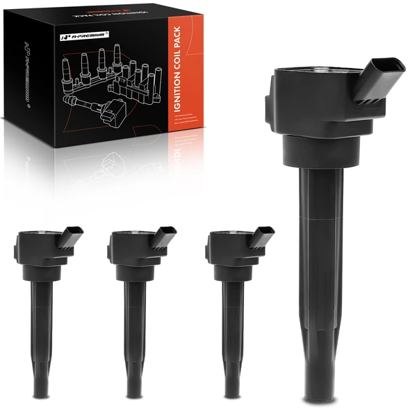 2020-2024 Hyundai Venue A Set of 4-Pc Ignition Coil 4-Pin Terminal Rectangular, Oval A-Premium APIC0876
