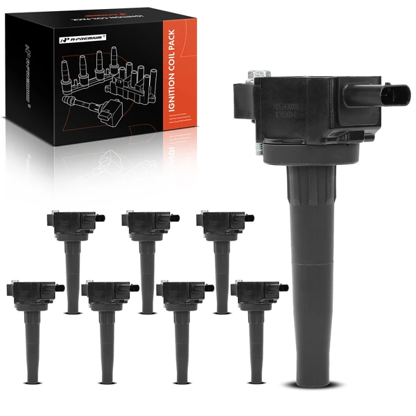2019-2020 Cadillac CT6 A Set of 8-Pc Ignition Coil 4-Pin Terminal Oval A-Premium APIC1165