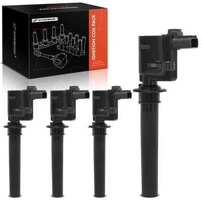 4 Pcs Black Ignition Coils