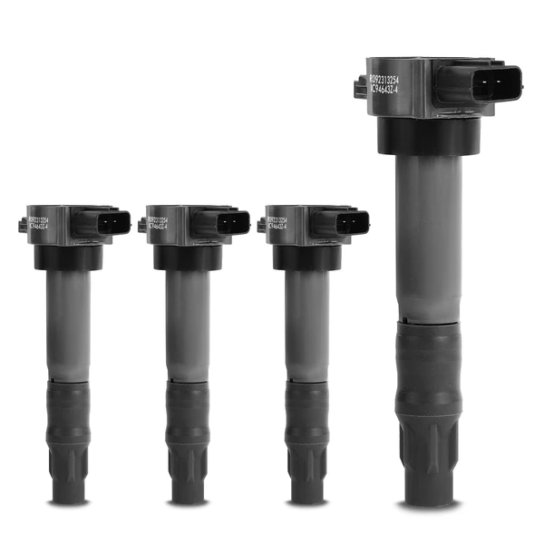 A Set of 4-Pc Ignition Coil 3-Blade Terminal Round, Rectangular A-Premium APIC0880