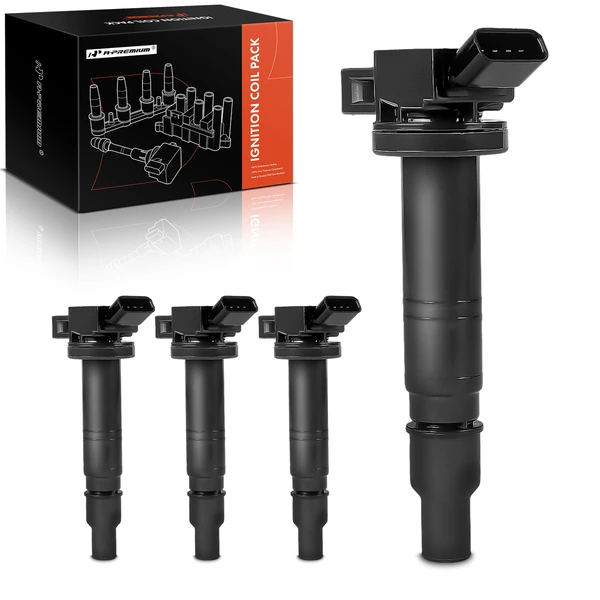 A Set of 4-Pc Ignition Coil 4-Blade Terminal Rectangular A-Premium IC0101