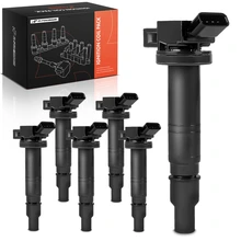 A Set of 6 Pieces Ignition Coil 4-Blade Terminal Rectangular 2005-2011 Toyota Tundra A-Premium IC0102