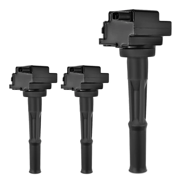 A Set of 3-Pc Ignition Coil 2-Blade Terminal Rectangular, Square A-Premium IC0093