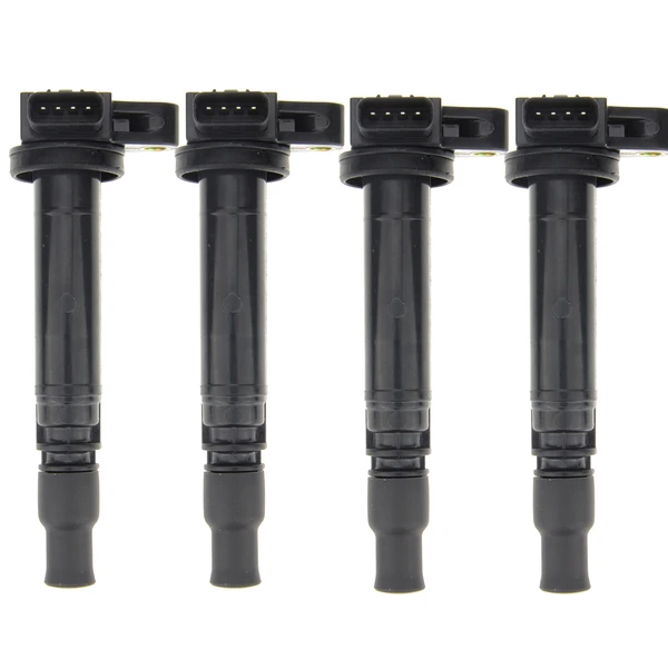 A Set of 4-Pc Ignition Coil 4-Blade Terminal Round, Rectangular A-Premium IC0097