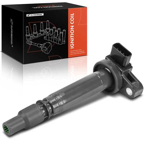 One Set-Pc Ignition Coil 4-Blade Terminal Round, Rectangular A-Premium IC0096