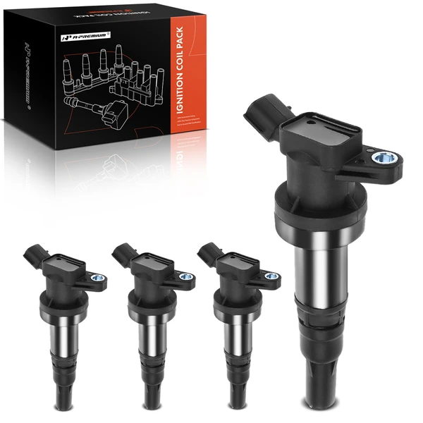 A Set of 4-Pc Ignition Coil 2-Blade Terminal Rectangular A-Premium APIC0175