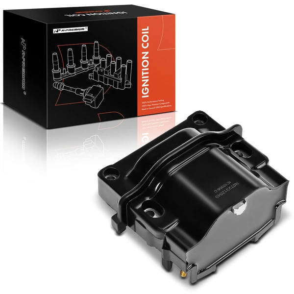 One Set-Pc Ignition Coil 2-Bolt Terminal Round A-Premium APIC0176