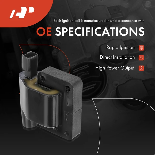 One Set-Pc Ignition Coil 2-Blade Terminal Rectangular A-Premium APIC0713