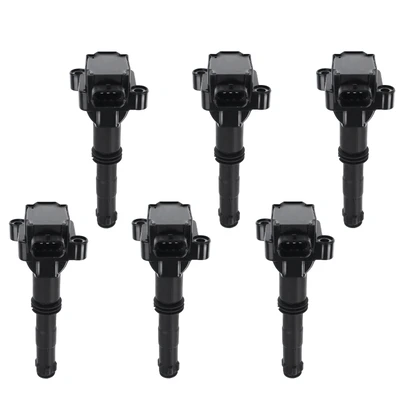 6 Pcs Ignition Coils with 3 Pins