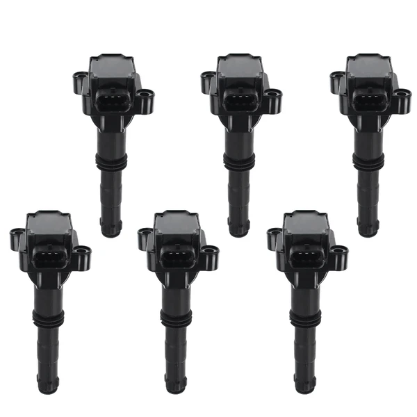 1999-2009 2011-2012 Porsche 911 A Set of 6-Pc Ignition Coil 3-Blade Terminal Rectangular A-Premium APIC0185