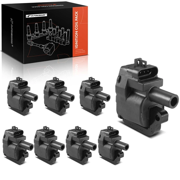 1998-2002 Pontiac Firebird A Set of 8-Pc Ignition Coil 4-Pin Terminal Oval A-Premium APIC0188