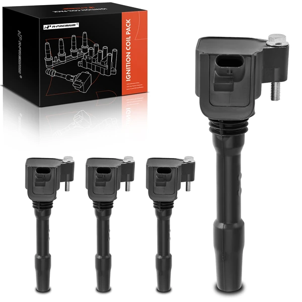 A Set of 4-Pc Ignition Coil 3-Pin Terminal Oval A-Premium APIC0190