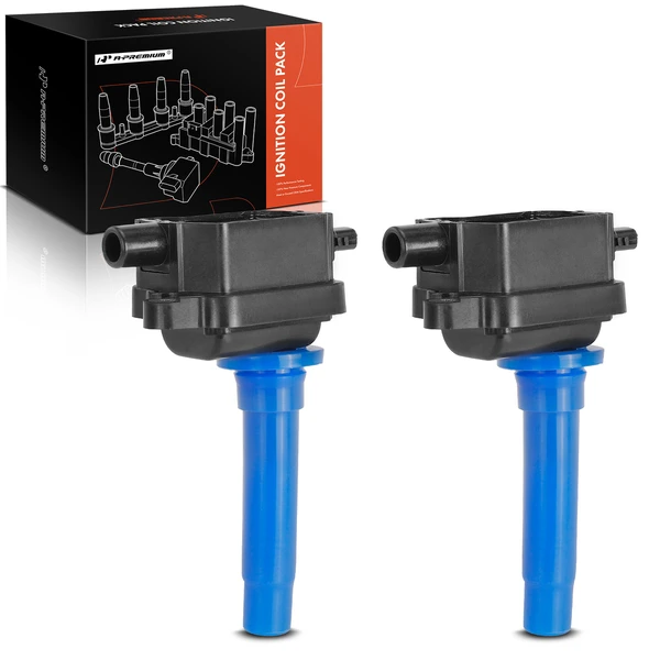 1995-2002 Kia Sportage A Set of 2-Pc Ignition Coil 2-Blade Terminal Rectangular, Square A-Premium IC0127