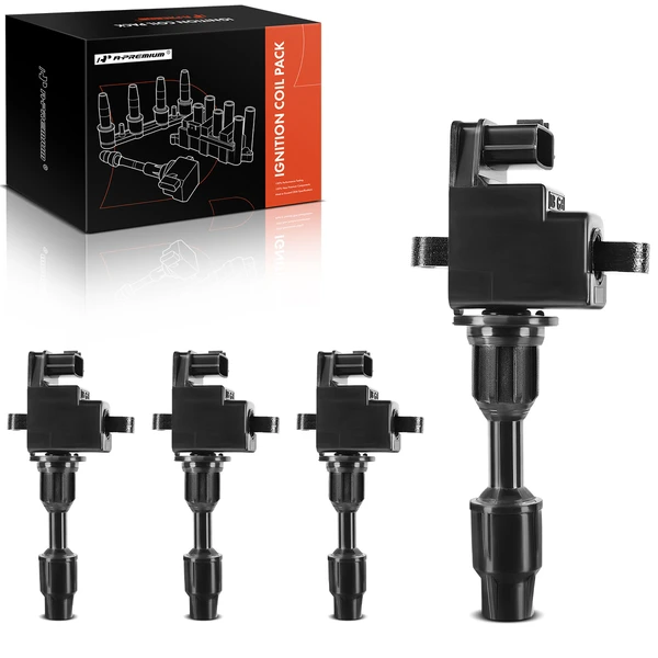 A Set of 4-Pc Ignition Coil 3-Blade Terminal Rectangular A-Premium IC0134