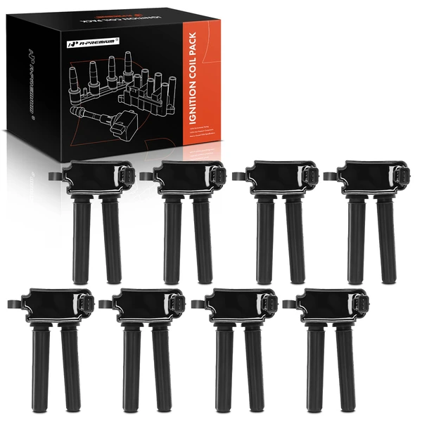 2006-2008 Dodge Magnum A Set of 8-Pc Ignition Coil 3-Blade Terminal Rectangular A-Premium APIC0050