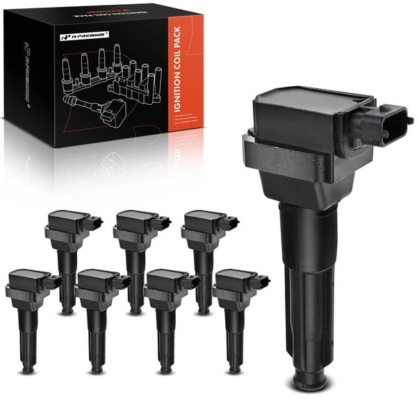 A Set of 8-Pc Ignition Coil 3-Blade Terminal Rectangular A-Premium APIC0208