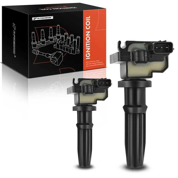 1999-2005 Hyundai Sonata A Set of 2-Pc Ignition Coil 3-Blade Terminal Rectangular A-Premium IC0149