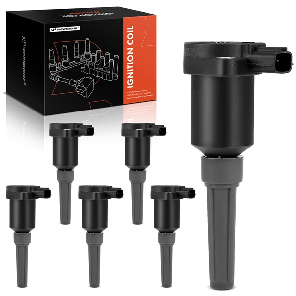 A Set of 6-Pc Ignition Coil 2-Blade Terminal Rectangular A-Premium IC0077
