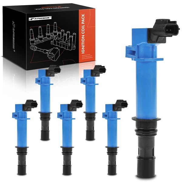 2004-2008 Dodge Durango A Set of 6-Pc Ignition Coil 2-Blade Terminal Oval A-Premium APIC0978