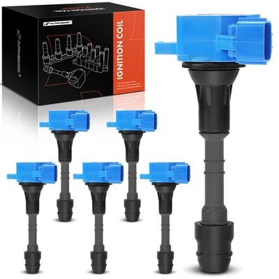 6 Pcs Blue Ignition Coil