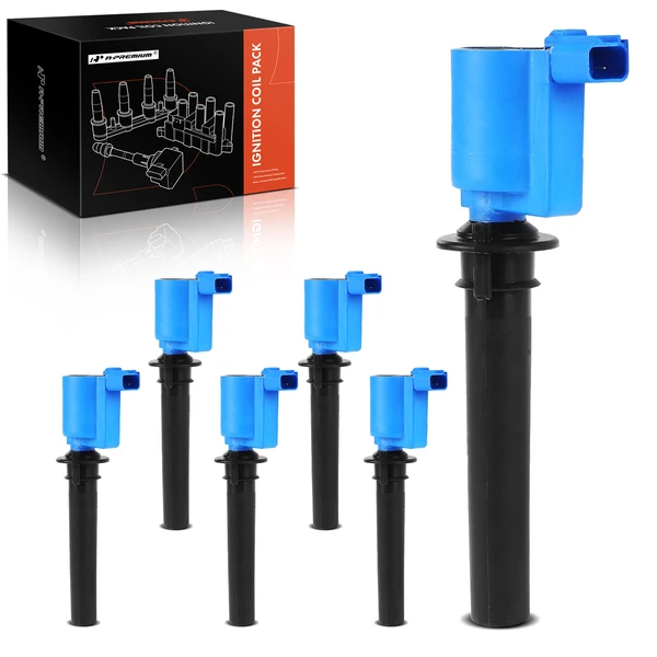 2005 Mercury Sable A Set of 6-Pc Ignition Coil 2-Blade Terminal Rectangular A-Premium APIC0983