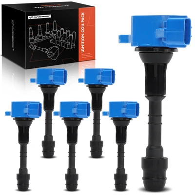 6 Pcs Blue Ignition Coil