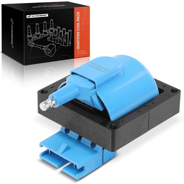 1984-1990 Ford Bronco II One Set-Pc Ignition Coil 2-Blade Terminal Oval A-Premium APIC1360