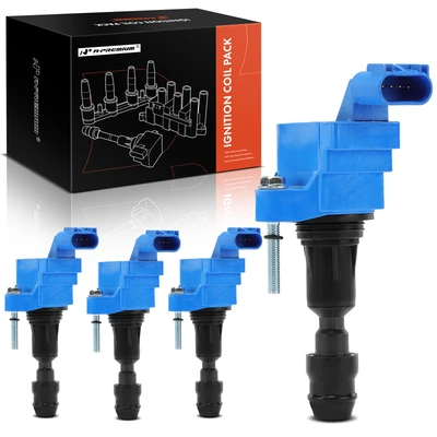 4 Pcs Blue Ignition Coil