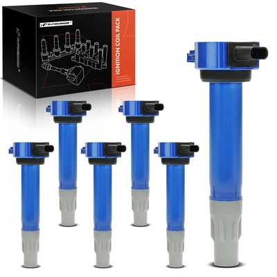6 Pcs Blue Ignition Coils