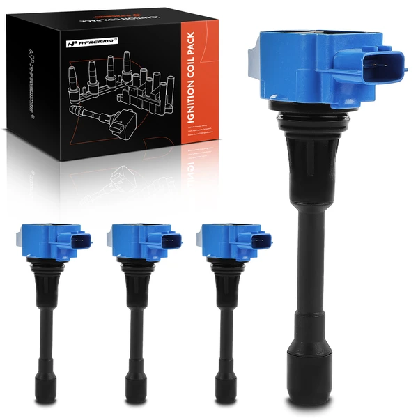 2009-2012 Suzuki Equator A Set of 4-Pc Ignition Coil 3-Blade Terminal Rectangular A-Premium APIC0989