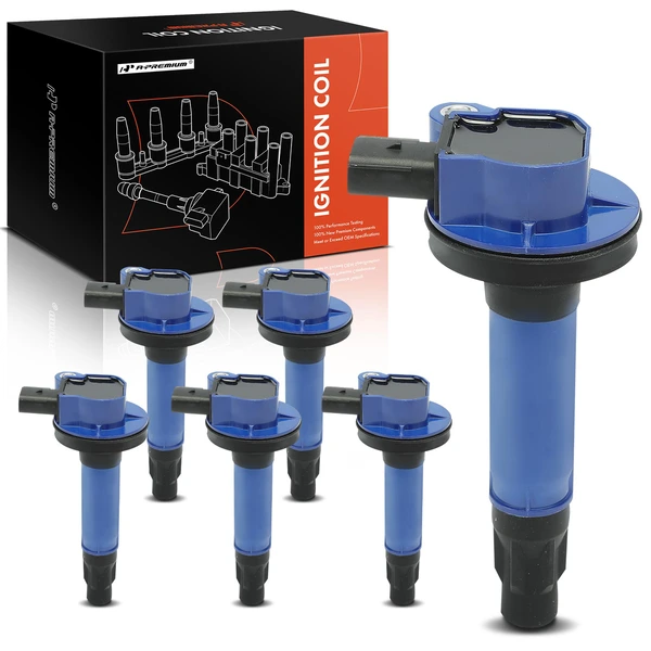 2015-2018 Ford Transit-150 A Set of 6-Pc Ignition Coil 2-Blade Terminal Square A-Premium APIC1171