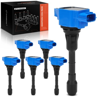 6 Pcs Blue Ignition Coil
