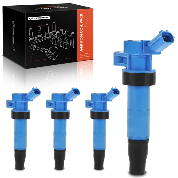 2011-2015 Kia Sorento A Set of 4-Pc Ignition Coil 2-Blade Terminal Rectangular A-Premium APIC0992