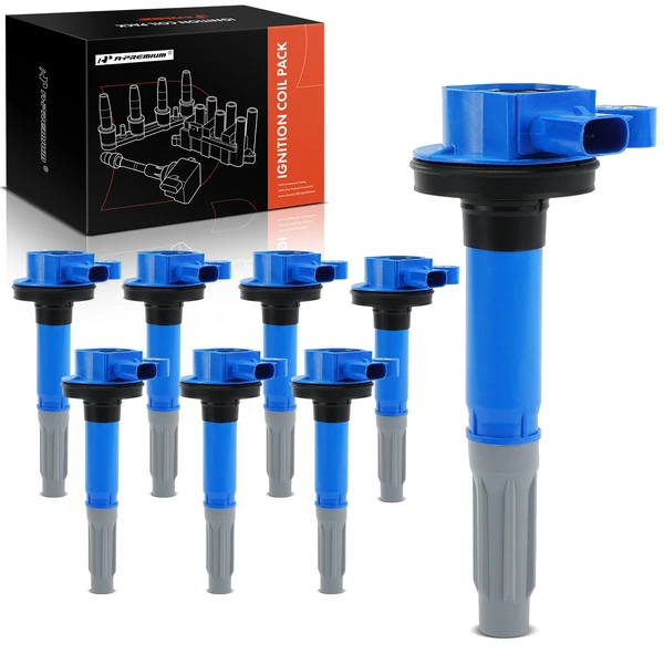 A Set of 8-Pc Ignition Coil 2-Blade Terminal Oval A-Premium APIC0994