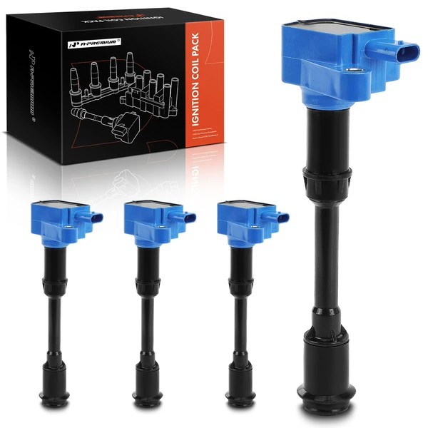 2013-2014 Ford Fusion A Set of 4-Pc Ignition Coil 3-Blade Terminal Oval A-Premium APIC1001