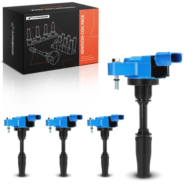 A Set of 4-Pc Ignition Coil 4-Pin Terminal Oval A-Premium APIC1367