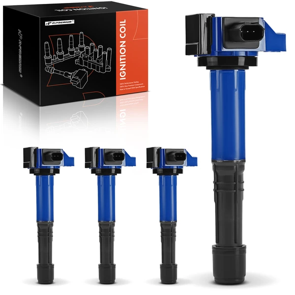 2016-2022 Acura ILX A Set of 4-Pc Ignition Coil 3-Pin Terminal Oval A-Premium APIC1505