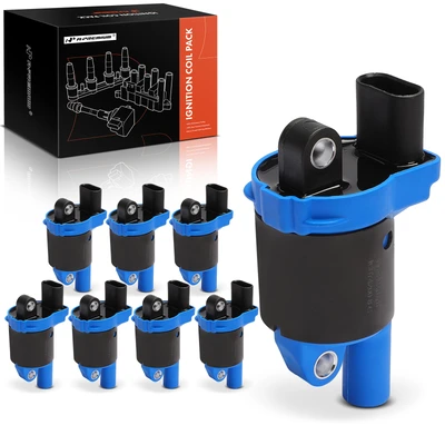 8 Pcs Blue Round Ignition Coil