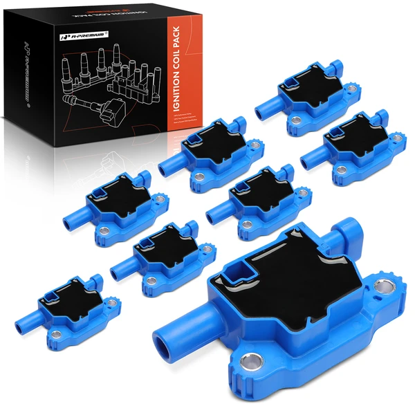 2015-2019 Chevrolet Tahoe A Set of 8-Pc Ignition Coil 4-Blade Terminal Oval A-Premium APIC1371