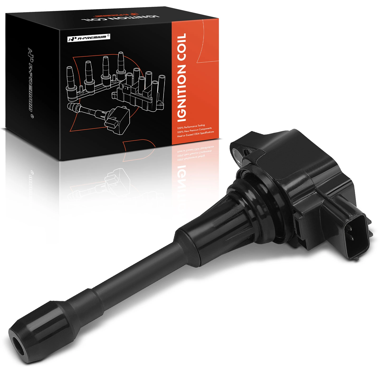 The A-premium 1 pc Ignition Coil | 3-Blade Terminal | A-Premium IC0027 Image 