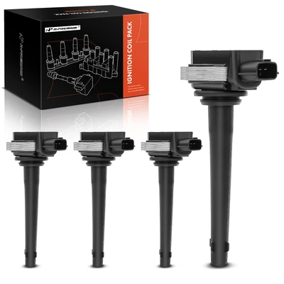 4 Pcs Ignition Coils with 3 Pins