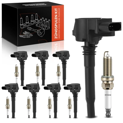 8 Pcs Ignition Coil & 8 Pcs IRIDIUM Spark Plug Kit