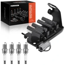 2001-2005 Kia Rio Ignition Coil and Spark Plug Kit Set of 5 Iridium Series, 5-Blade Terminal A-Premium APIC0909
