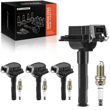 4 Pcs Ignition Coil + 4 Pcs IRIDIUM & Platinum Spark Plug Kit