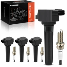 2008-2010 Mitsubishi Lancer Ignition Coil and Spark Plug Kit Set of 8 Iridium Series, 3-Blade Terminal A-Premium APIC0921