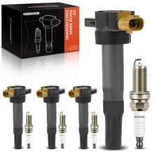 Ignition Coils + Spark Plugs Kits, Set of 8, Iridium & Platinum Series, 3-Blade Terminal, A-Premium APIC0967