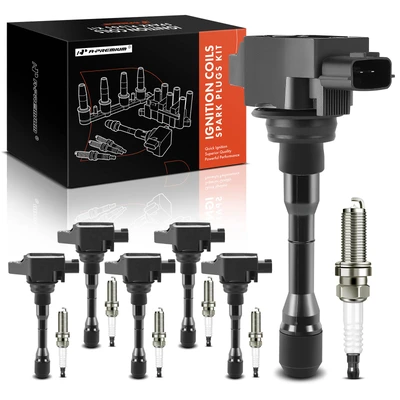 6 Pcs Ignition Coil + 6 Pcs IRIDIUM & Platinum Spark Plug Kit