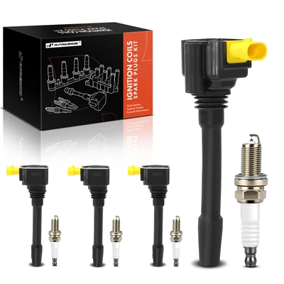 4 Pcs Ignition Coil & 4 Pcs IRIDIUM Spark Plug Kit