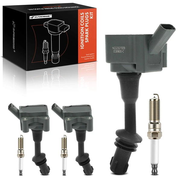 2021-2022 Chevrolet Trailblazer Ignition Coil and Spark Plug Kit Set of A Set of 6 Iridium Series, 4-Pin Terminal A-Premium APIC0891