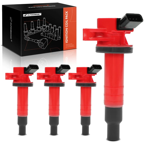 2003-2008 Pontiac Vibe A Set of 4-Pc Ignition Coil 4-Blade Terminal Rectangular A-Premium APIC1214